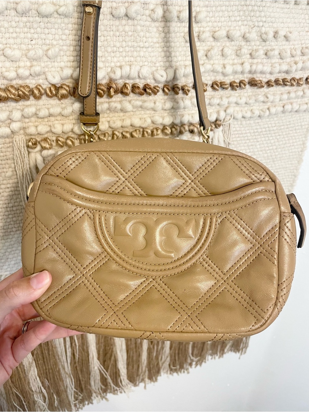 Tory Burch Fleming Soft Camera Bag Light Brown/Camel